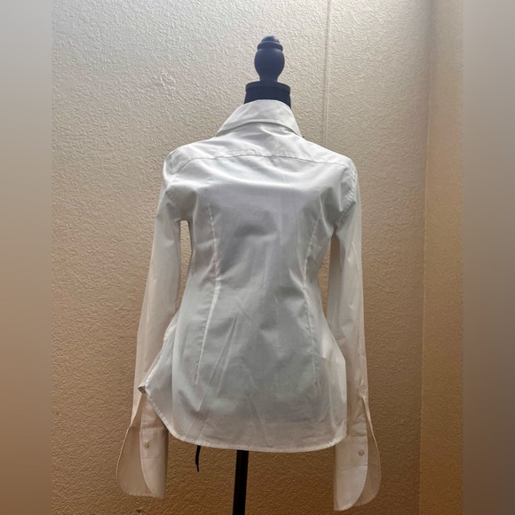 Size Small Moda Spandex Work Top in White - Picture 2 of 3